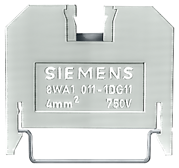 Siemens 8WA1011-1DG11 4 mm 600 Volt 30 Amp 18 to 10 AWG 1-Terminal Beige Through Type Terminal Block