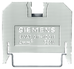 Siemens 8WA1011-1DG11 4 mm 600 Volt 30 Amp 18 to 10 AWG 1-Terminal Beige Through Type Terminal Block