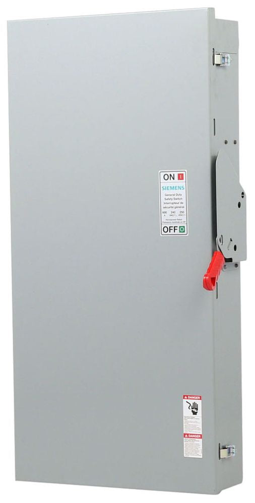 Siemens GF326NA Double Break Enclosed Safety Switch 600/3P 240V (General Duty Safety Switch)