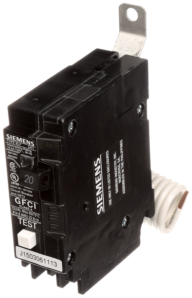 Siemens BF115AH Ground Fault Circuit Breaker 15A 1P 22K 120V