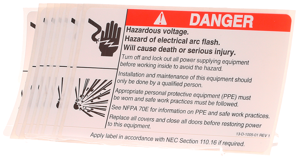 Siemens ECAFL ARC FLASH LABEL