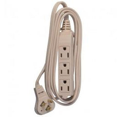 True Value 03507ME Master Electrician Extension Cord, 16/3 SPT-2 Beige Low Profile Cube Tap, 6-Ft.