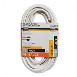 True Value 02356-01ME Master Electrician Outdoor Extension Cord 16/3 White 40-Ft.