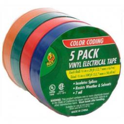 TRUE VALUE 07205 Assorted Vinyl Electrical Tape 20-Ft Rolls 5-Pk