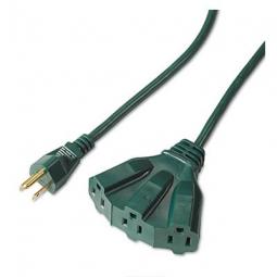 TRUE VALUE 04314ME Master Electrician Outdoor Extension Cord, Green, Triple Tap, 8-Ft.