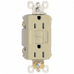 TRUE VALUE 1597ICCD12 Pass & Seymour GFCI Outlet, 15A, Ivory