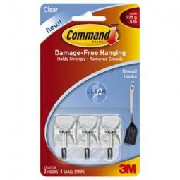 True Value 17067CLR Command Clear Hooks w/ Clear Adhesive Strips