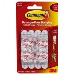 TRUE VALUE 17006 Command 6-Pack Nickel Hook