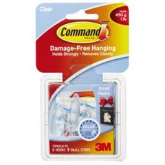 True Value 17092CLR-6ES Command Hooks Value Pack, Small, Clear, 6-Pk.