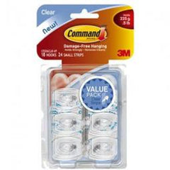 TRUE VALUE 17006CLR-VP Command 18 Pack Clear Hooks