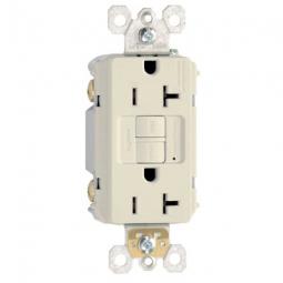 True Value 2097LACCD12 Pass & Seymour GFCI Outlet, Heavy Duty, 20A, Almond