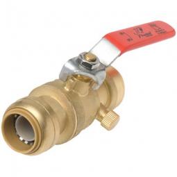 True Value 22305-0000LF SharkBite Ball Valve With Drain, 3/4 x 3/4-In.