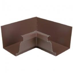 True Value 2520119 Gutter Inside Mitre, Brown Aluminum, 5-In.