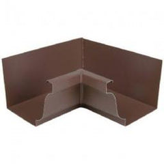 True Value 2520119 Gutter Inside Mitre, Brown Aluminum, 5-In.