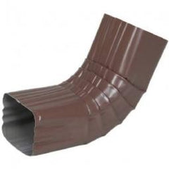 True Value 2526419 Gutter Front Elbow, Style A, 75 Degree, Brown Aluminum, 2 x 3-In.