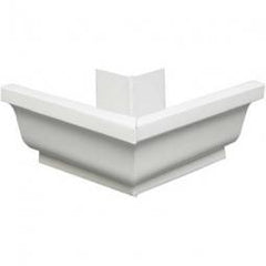 TRUE VALUE 27202 Gutter Outside Mitre, White Aluminum, 5-In. Replacement MPN