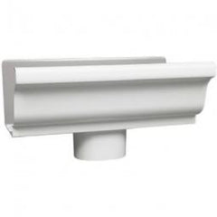 True Value 27010 End Piece With Drop For 5 In Gutter White Aluminum 5 In.