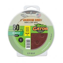 True Value 4344 Gator 50-Pack 5-Inch 80-Grit Hook & Loop Sanding Disc