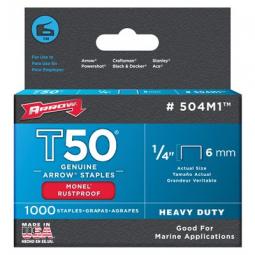 True Value 504M1 Arrow Monel Staples T50 1/4-In. 1,000-Pk.