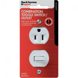 TRUE VALUE 691WCCC5 Pass & Seymour - Legrand White Single-Pole Switch & Receptacle