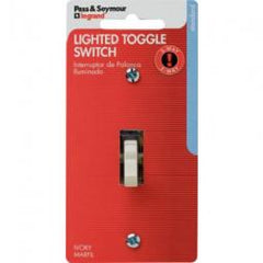 TRUE VALUE 660ISLGCCC5 Pass & Seymour - Legrand 15A Ivory Single-Pole Lighted Toggle Quiet Switch