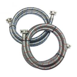 TRUE VALUE 7243-60-34-1 3/4 Garden Hose x 3/4 Garden Hose x 60-Inch Stainless-Steel Washing Machine Hose