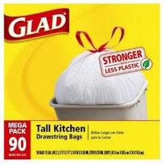 True Value 78536 Glad Tall Kitchen Garbage Bag, Drawstring, 13-Gal., 90-Ct.