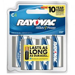 TRUE VALUE 814-4TK Ray-O-Vac C Alkaline Batteries, 4-Pk.