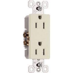 TRUE VALUE 885LACC14 Pass & Seymour - Legrand 15A/125V Premium Light Almond Decorator Outlet