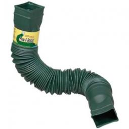 True Value 85011 Downspout Extension Flexible Green Poly Extends 24 - 55-In.