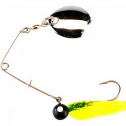 TRUE VALUE BSVP1/4-FC Berkley Johnson Beetle Spinner Nickel With Black/Chartreuse Grub 1/4-oz.