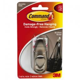 True Value FC12-BN Command Medium Nickel Hook