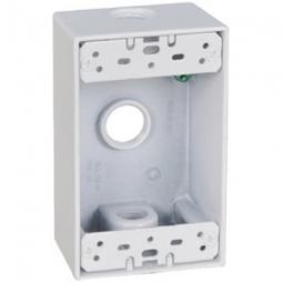 True Value FSB50-3-W White Weatherproof 1-Gang Rectangular Outlet Box