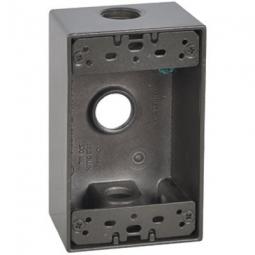 True Value FSB50-3-BR Bronze Weatherproof 1-Gang Rectangular Outlet Box