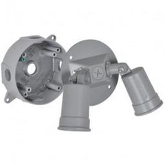 True Value LCR23N2 Gray Round Double Floodlight Holder Kit