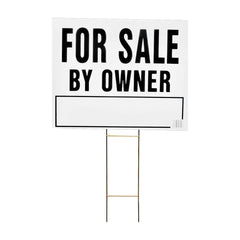 TRUE VALUE LFS-1 Hy-Ko Sign, For Sale By Owner, Black & White Plastic, 20 x 24-In.