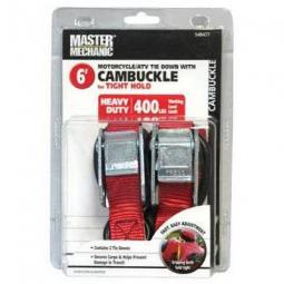 TRUE VALUE MM38 Master Mechanic 2-Pack 1-Inch x 6-Ft Cycle/ATV Cam Buckle Tie-Downs