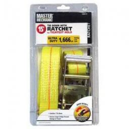 TRUE VALUE MM32 Master Mechanic 1-1/2 Inch x 15-Ft Ratchet Tie-Down