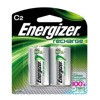 True Value NH35BP-2 Energizer 2-Pack C Rechargeable Batteries