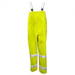 True Value O53122.LG High-Visibility Overalls Lime Yellow PVC On Polyester Large