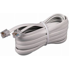 True Value TP231WHN RCA Phone Line Cord, White, 15-ft. Replacement MPN