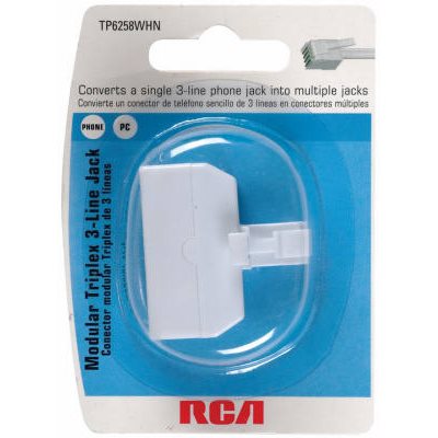 True Value TP6258WHN WHT 3Line Jack Plug