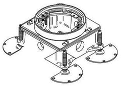 Wiremold 887B Cast Iron Shallow Floor Box Single Service