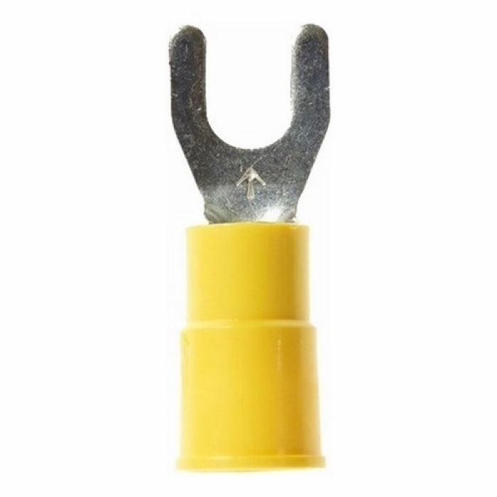 Highland FV10-10Q Insulated Standard Fork Terminal 12 to 10 AWG 1.03 in Yellow