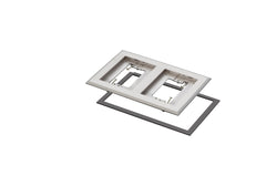 Arlington FLBC8520NL Nickel Two Gang Frame Kit with Flip Lid Cover