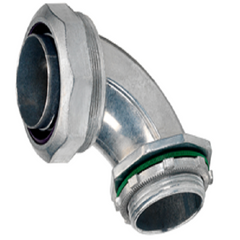 Bridgeport Fittings 474-LT2 Liquid Tight Connector Zinc Die Cast 90 Degree 1-1/2 in