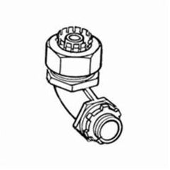 Bridgeport Fittings 474-LT2 Liquid Tight Connector Zinc Die Cast 90 Degree 1-1/2 in