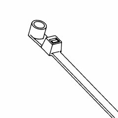 BURNDY CT50175MH10C Natural Nylon 6/6 Mounting Hole Cable Tie #10 Stud 1.75 Max. Bundle Dia 50 Lbs 8.50 Long