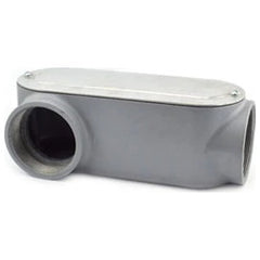 Bridgeport Fittings LR-50CG Aluminum Type LR Rigid Conduit Body With Cover and Gasket 4 in.