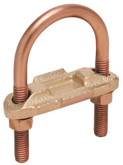 BURNDY GP654CG1 Raised Floor Grounding Clamp, #8 Sol. - 4 Str., 1.31 in L, 2.38 in.